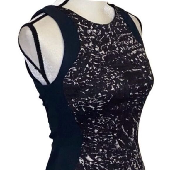 Antonio Berardi Abstract Sleeveless Crepe Sheath Dress - Picture 4 of 11